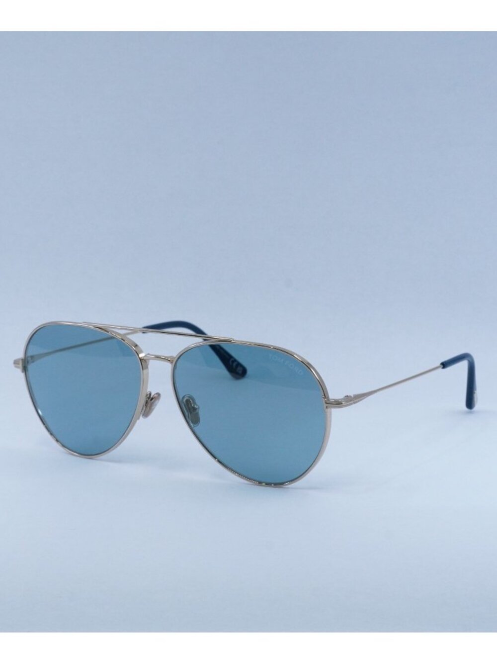 Tom Ford Dashel-02 FT0996 28X Aviator Sunglasses - Rose Gold \ Blue Mirrored